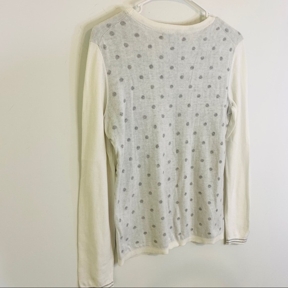 Tommy Hilfiger White Grey Polka Dot Sweater - Picture 7 of 10